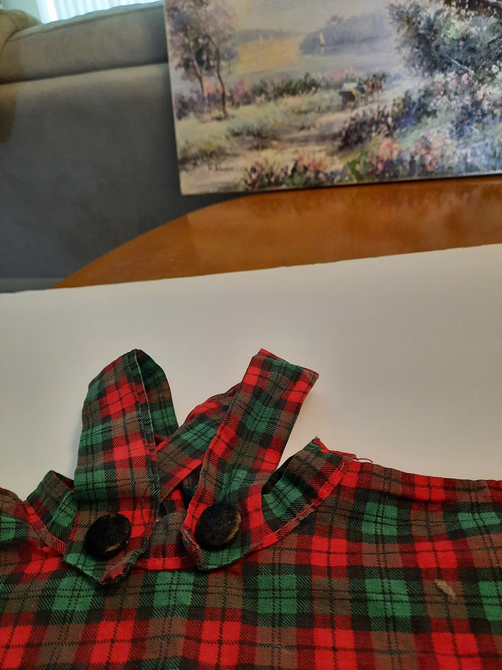 Dolls Plaid Red & Green Holiday Skirt with Straps